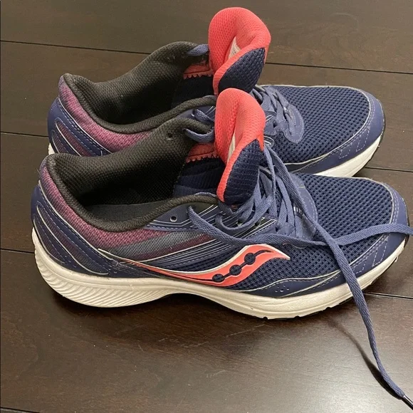 Saucony Cohesion Blue and Pink Athletic Shoes - Picture 7 of 10